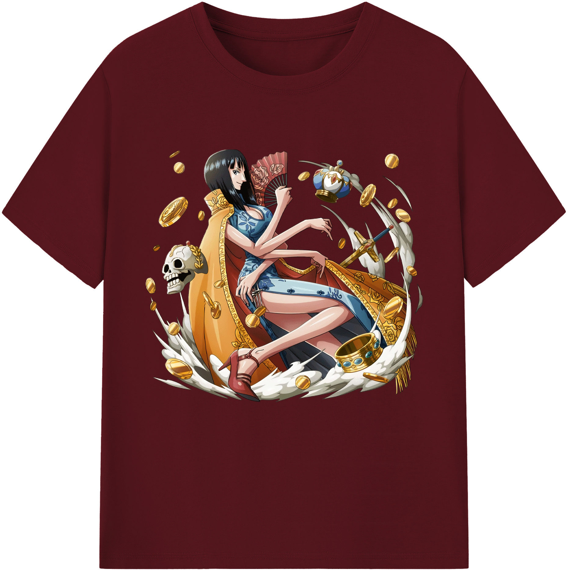ワンピース ニコ・ロビン ONE PIECE Nico Robin 綿100％半袖Tシャツ（フロントプリント）